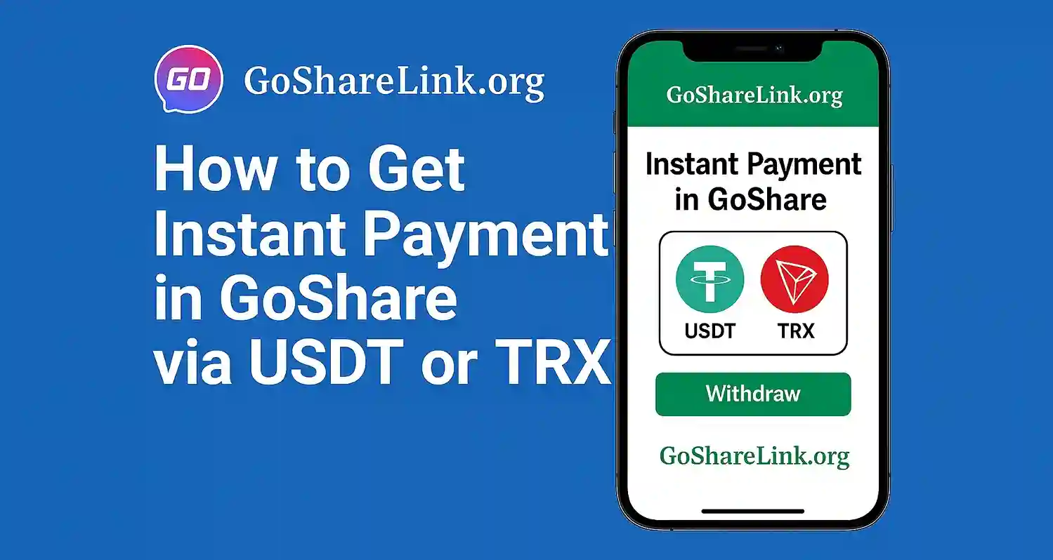 How to Get Instant Payment in GoShare via USDT or TRX